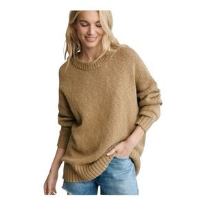 JENNI KAYNE Cruise Cocoon safari Crewneck sweater Linen blend women’s size XL